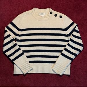 ba&sh Cream and Black Striped Sweater
